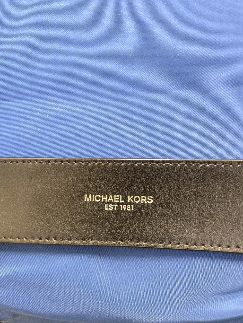 Michael Kors Royal Blue Nylon Gabardine Messenger Bag with Black Trim